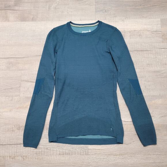 Smartwool Intraknit 200 Merino Wool Base Layer Crew Neck Sweater Top Medium - Picture 1 of 6